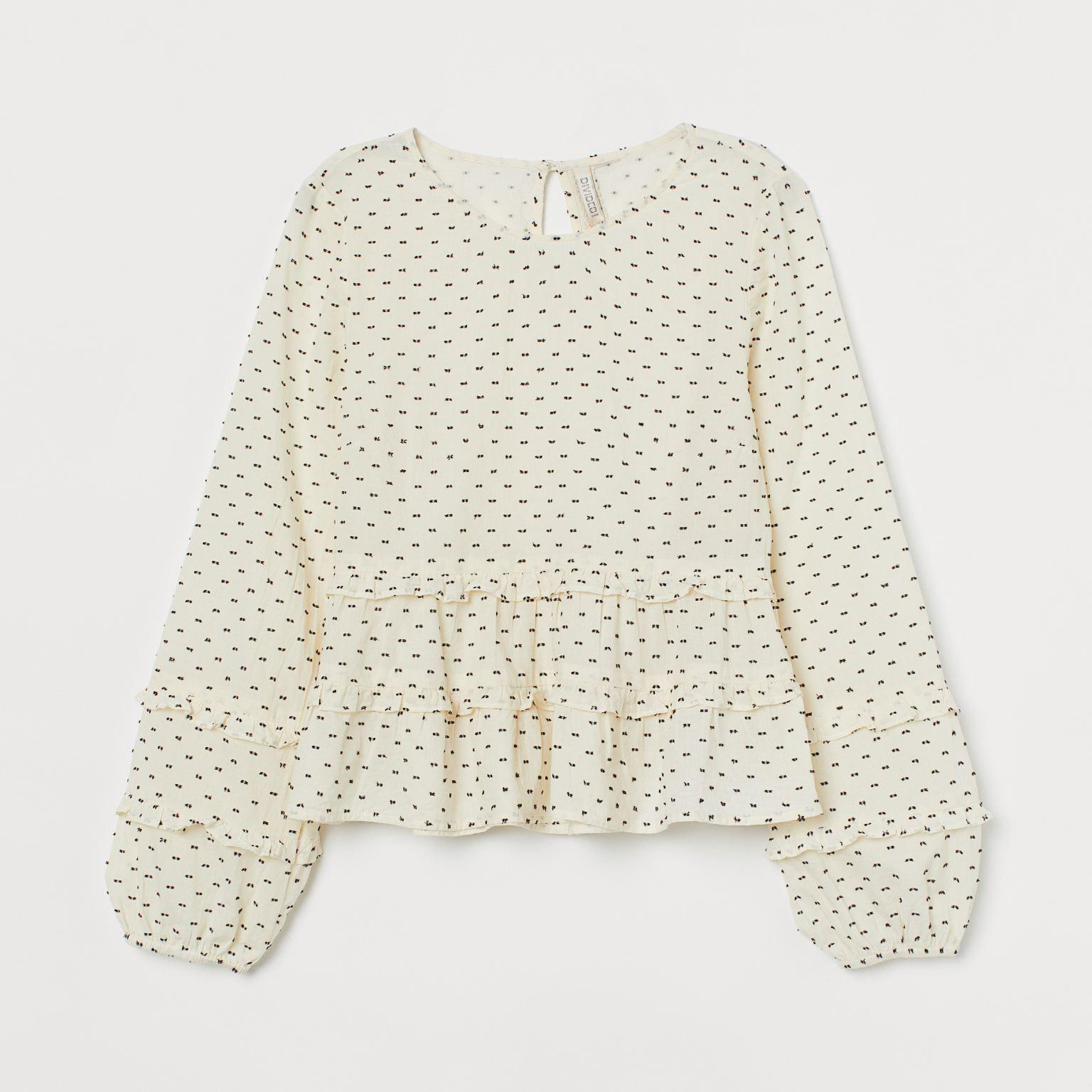 

Блузка H&M XAZ207927RWNY  Молочная, Блузка H&M XAZ207927RWNY 38 Молочная