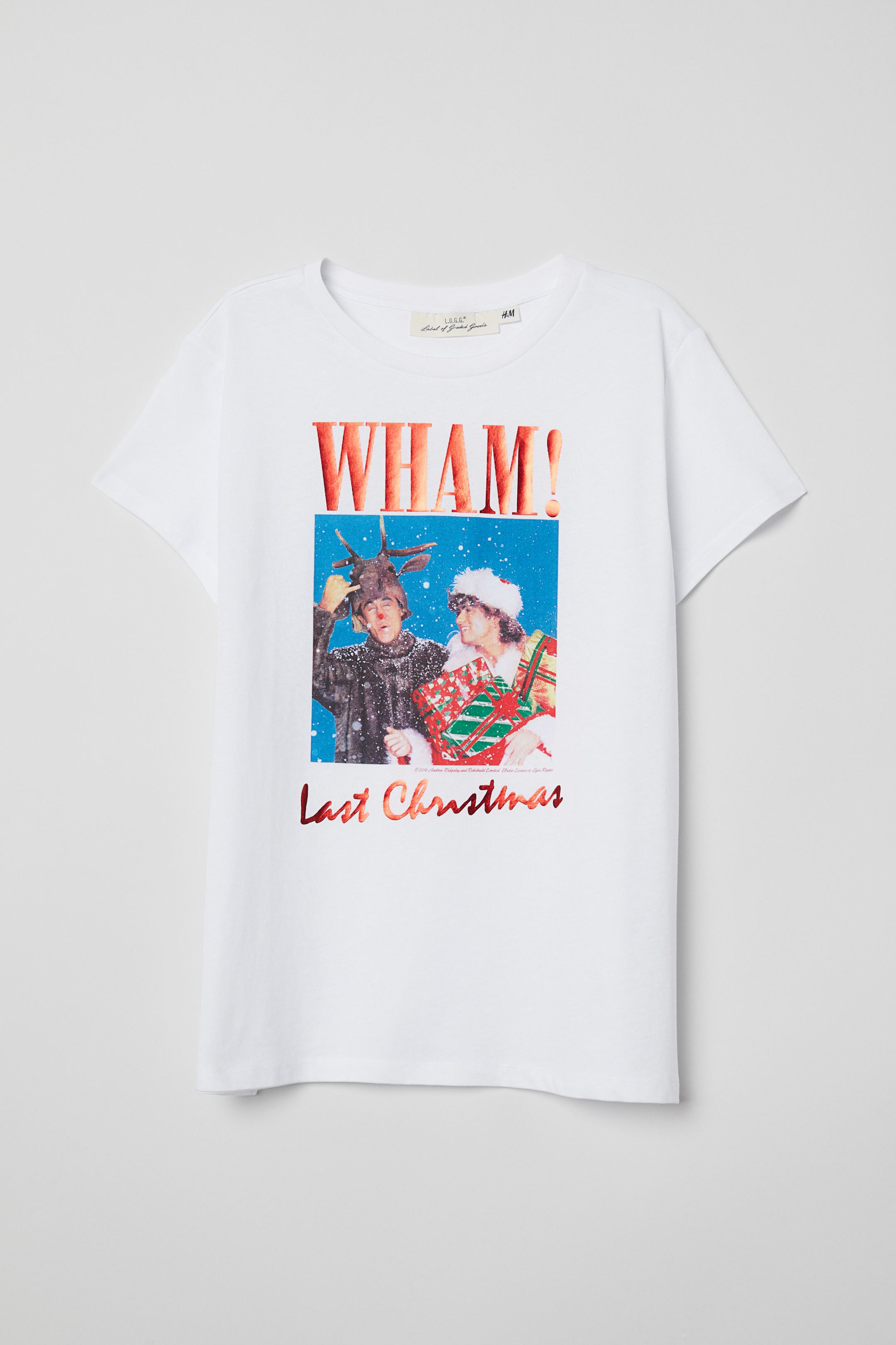 

Футболка H&M L белый с принтом 6952868wt_белый с принтом