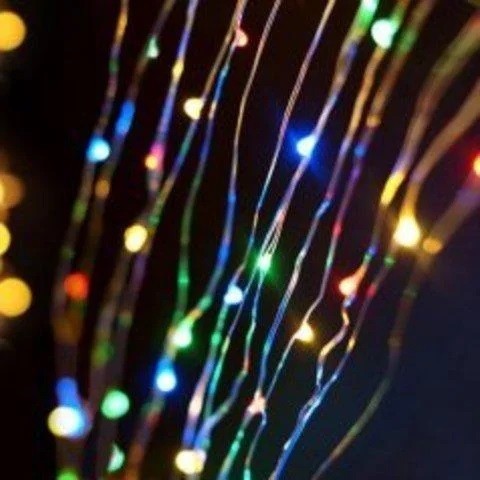 

Новогодняя гирлянда штора на медной проволоке 3х2 м, 360 LED, цвет: мультик