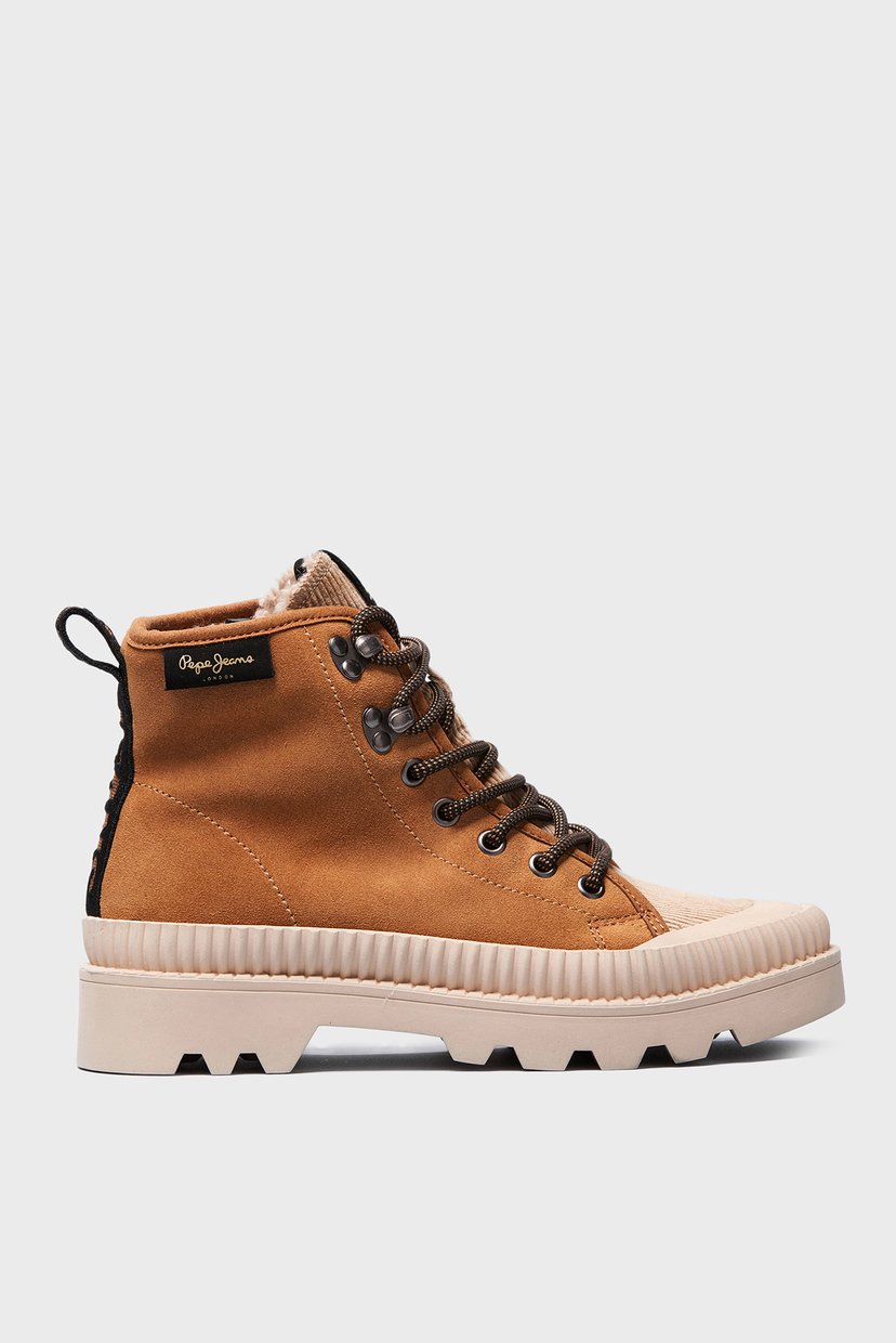 

Женские коричневые кожаные ботинки ASCOT DESERT FUR Pepe Jeans 37 PLS50430