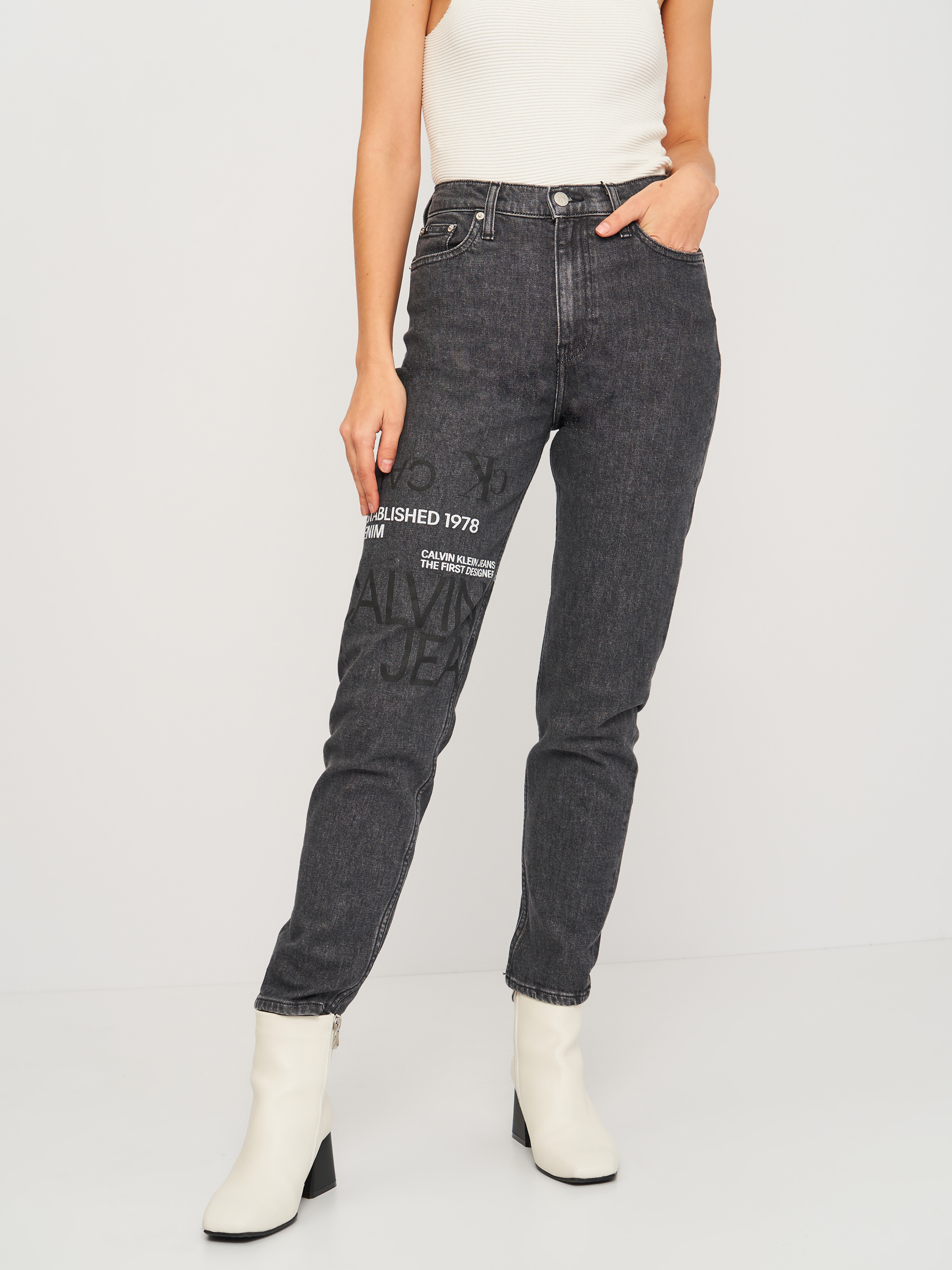 

Джинсы Calvin Klein Jeans Mom Jean J20J217449-1BY  Denim Black, Джинсы Calvin Klein Jeans Mom Jean J20J217449-1BY 28 Denim Black