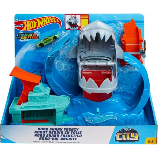 

Игровой набор Hot Wheels Голодная Акула-робот из серии "Измени цвет"