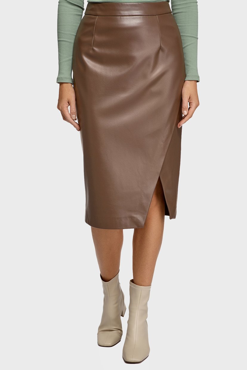 

Женская коричневая юбка Oodji -170 18H01023/45059/3701N, Женская коричневая юбка Oodji 38-170 18H01023/45059/3701N