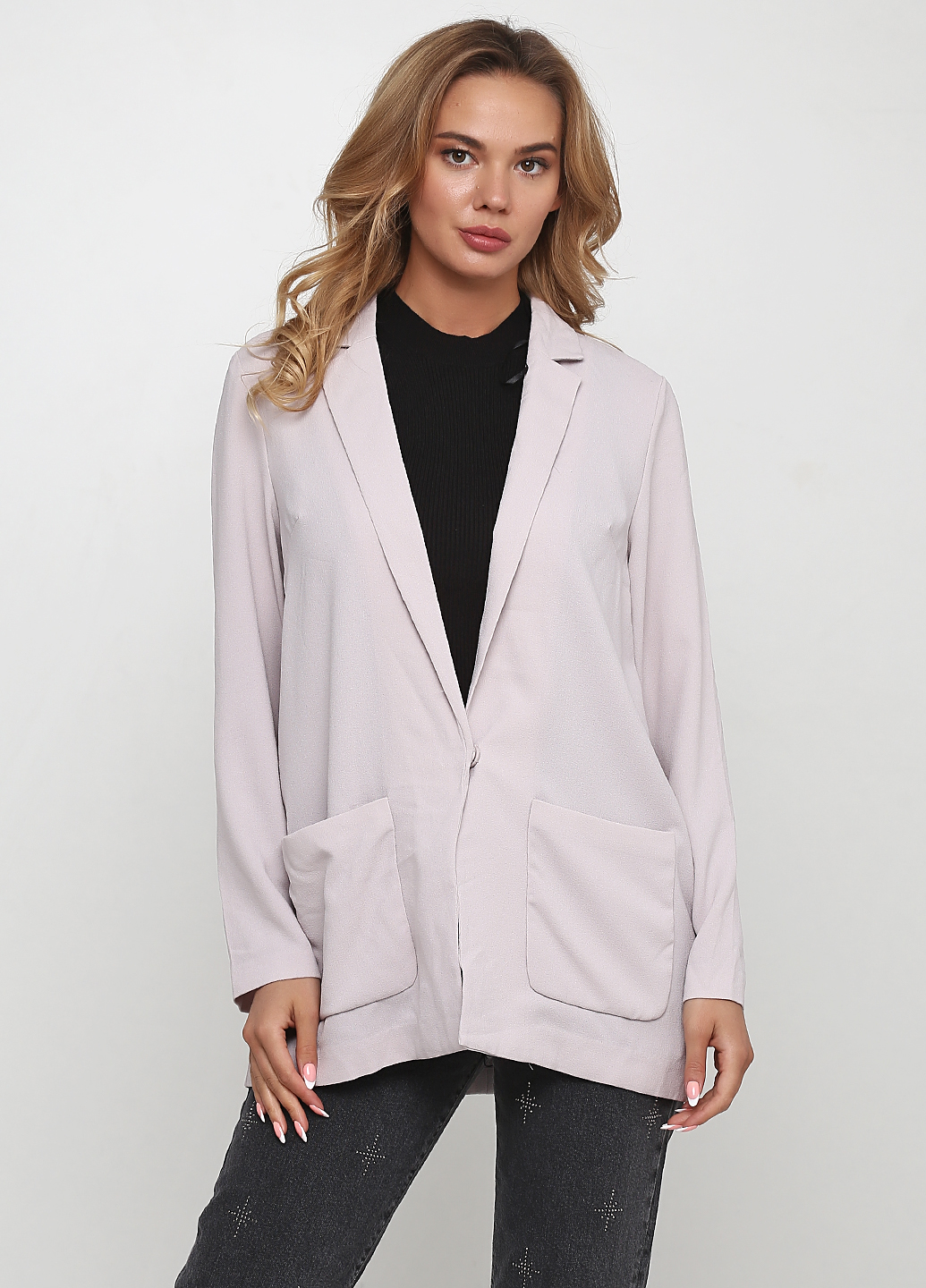 

Жакет оверсайз H&M 38 Пудровый 5125526RP31_пудровый
