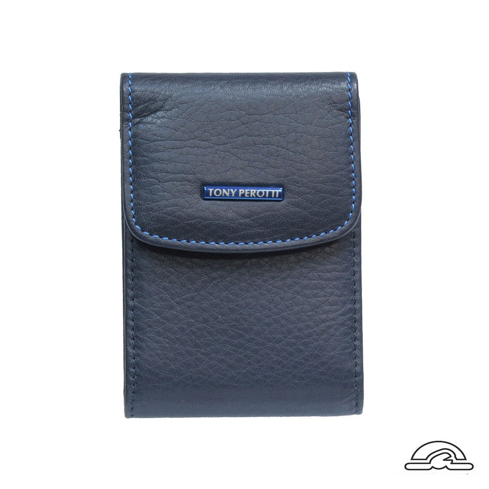 

Кредитница кожаная Tony Perotti Newcontatto 1703 navy синяя
