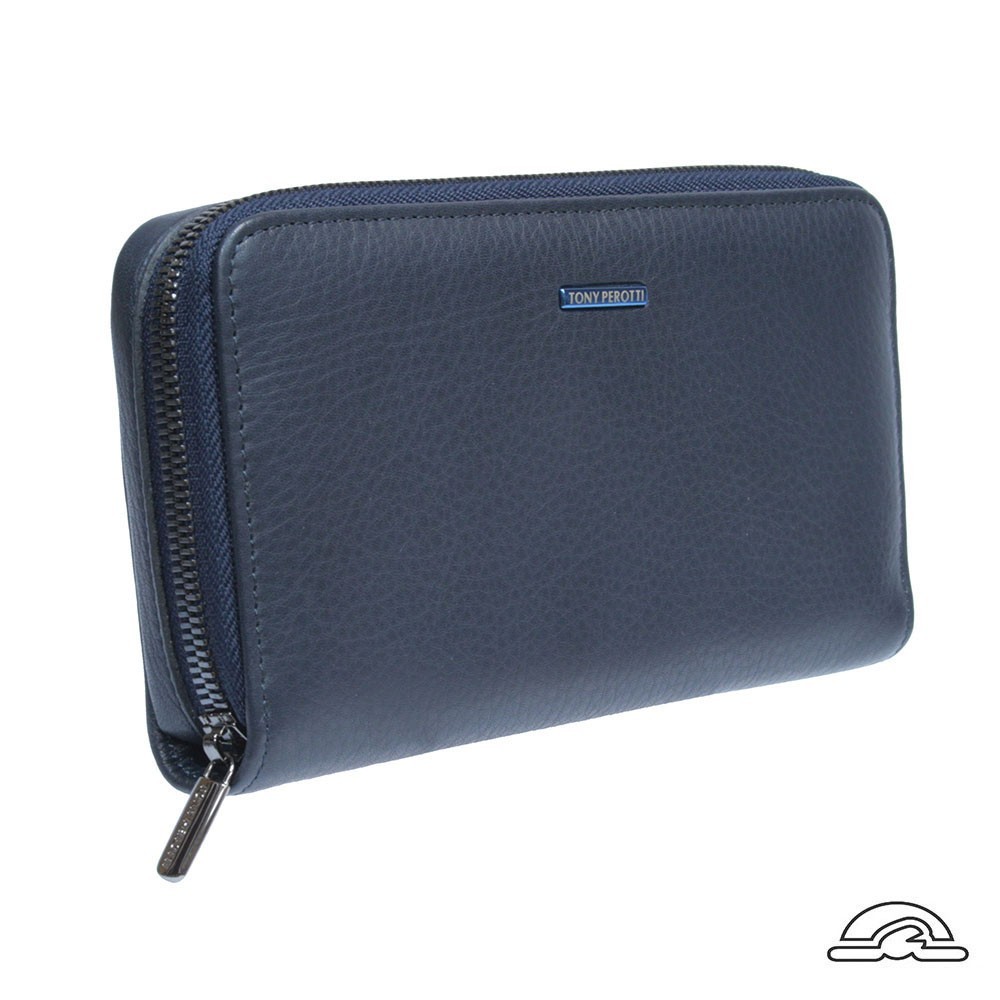 

Портмоне кожаное Tony Perotti Newcontatto 3622 navy синее