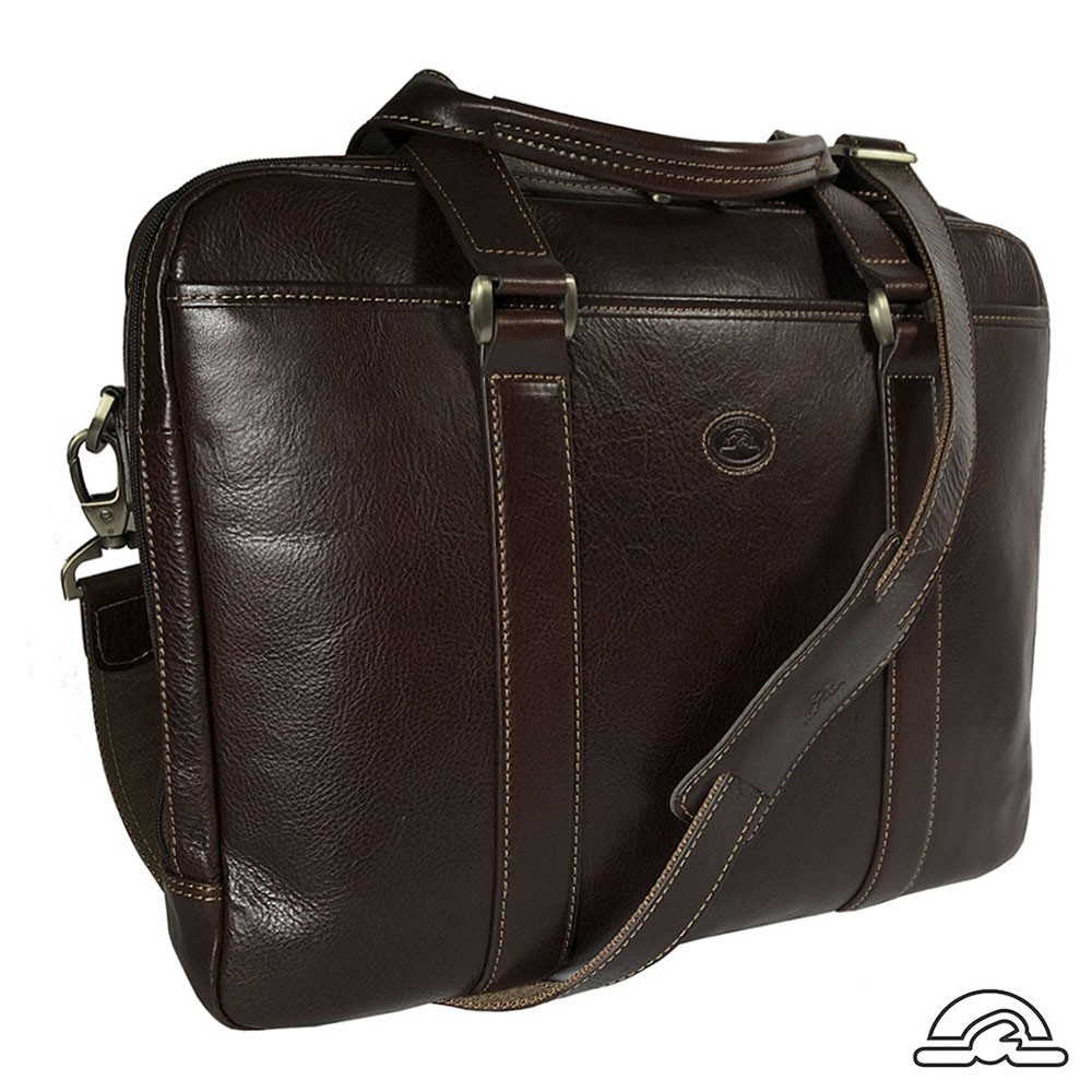 

Деловая мужская кожаная сумка Tony Perotti Tuscania 6035 moro коричневая