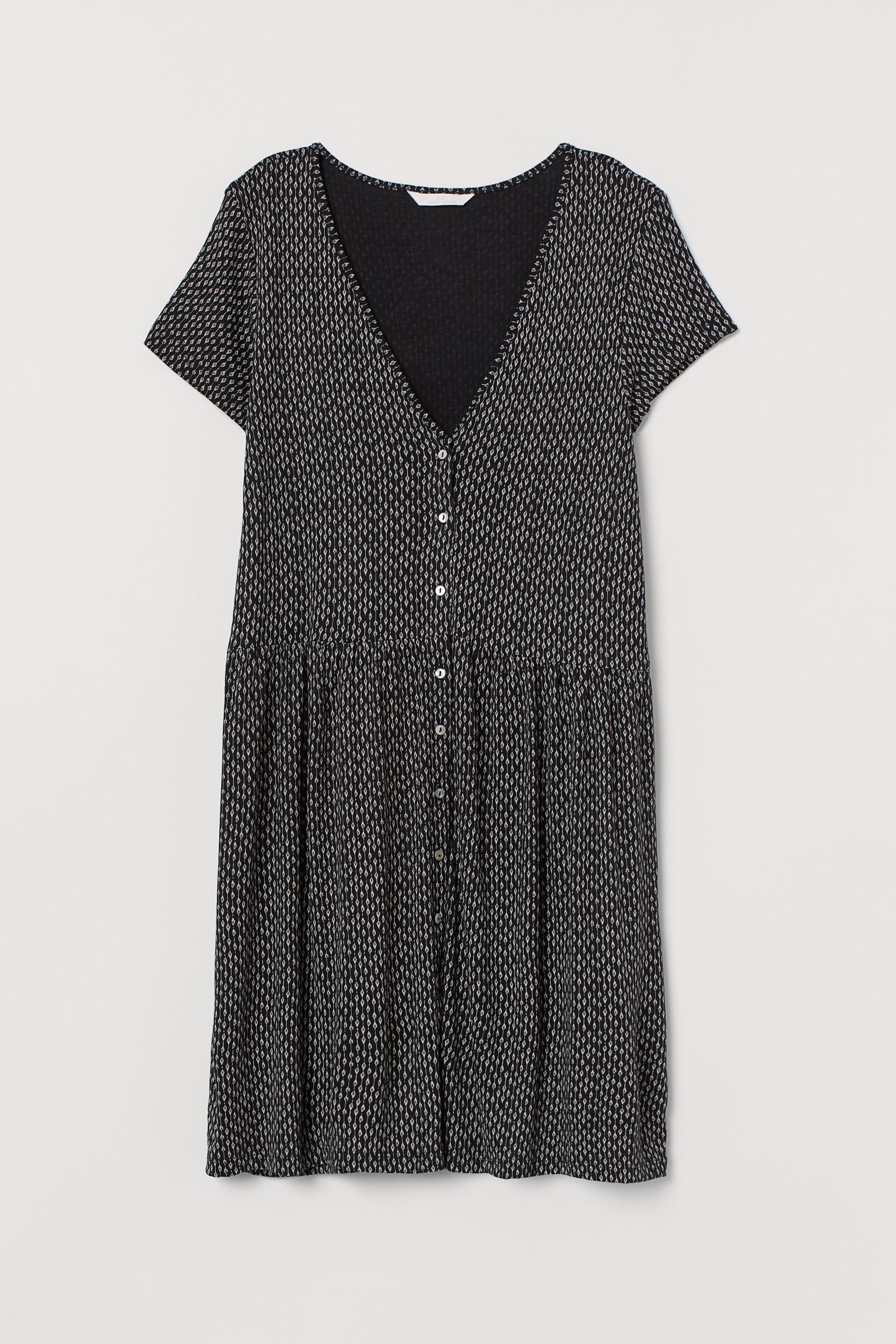 

Платье H&M M черный с узором 7530710RP12_черный с узором