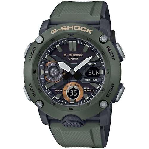 

Часы мужские наручные противоударные японские оригинальные Casio G-Shock GA-2000-3AER с полимерным ремешком