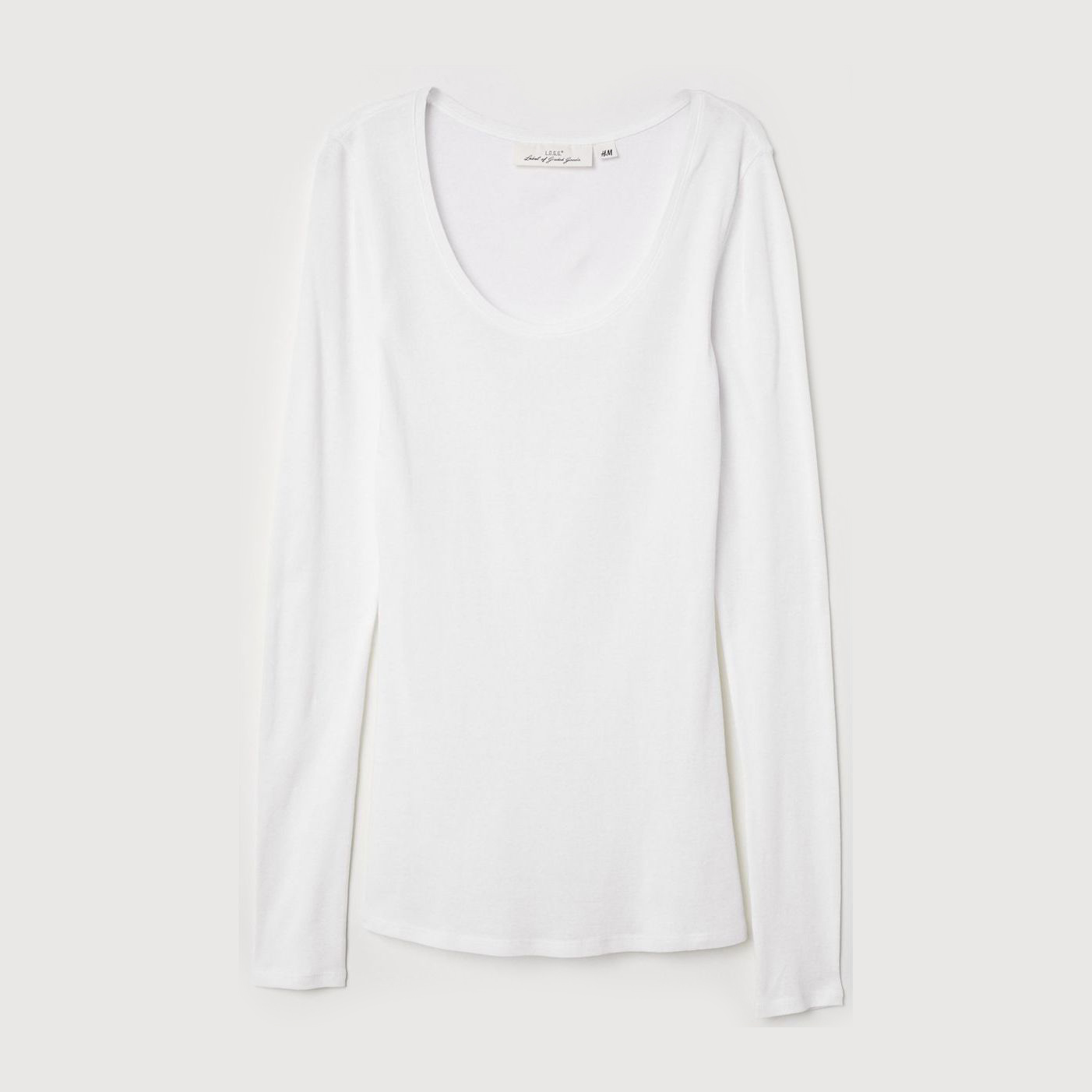 

Лонгслив H&M 0703991-9 M Белый (СА2000001433461)