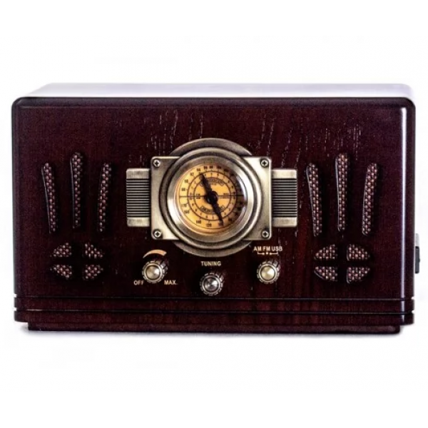 

Ретро проигрыватель Daklin Де Голль натуральное дерево (AM/FM,МР3/USB/SD)