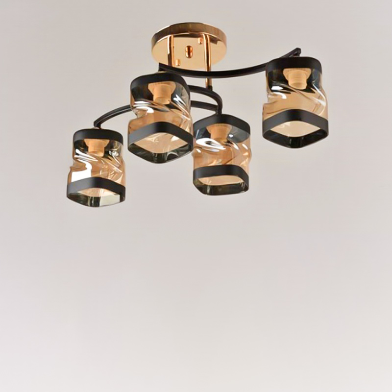 

Люстра стельова Light House SRS-16401/4 золото + чорний