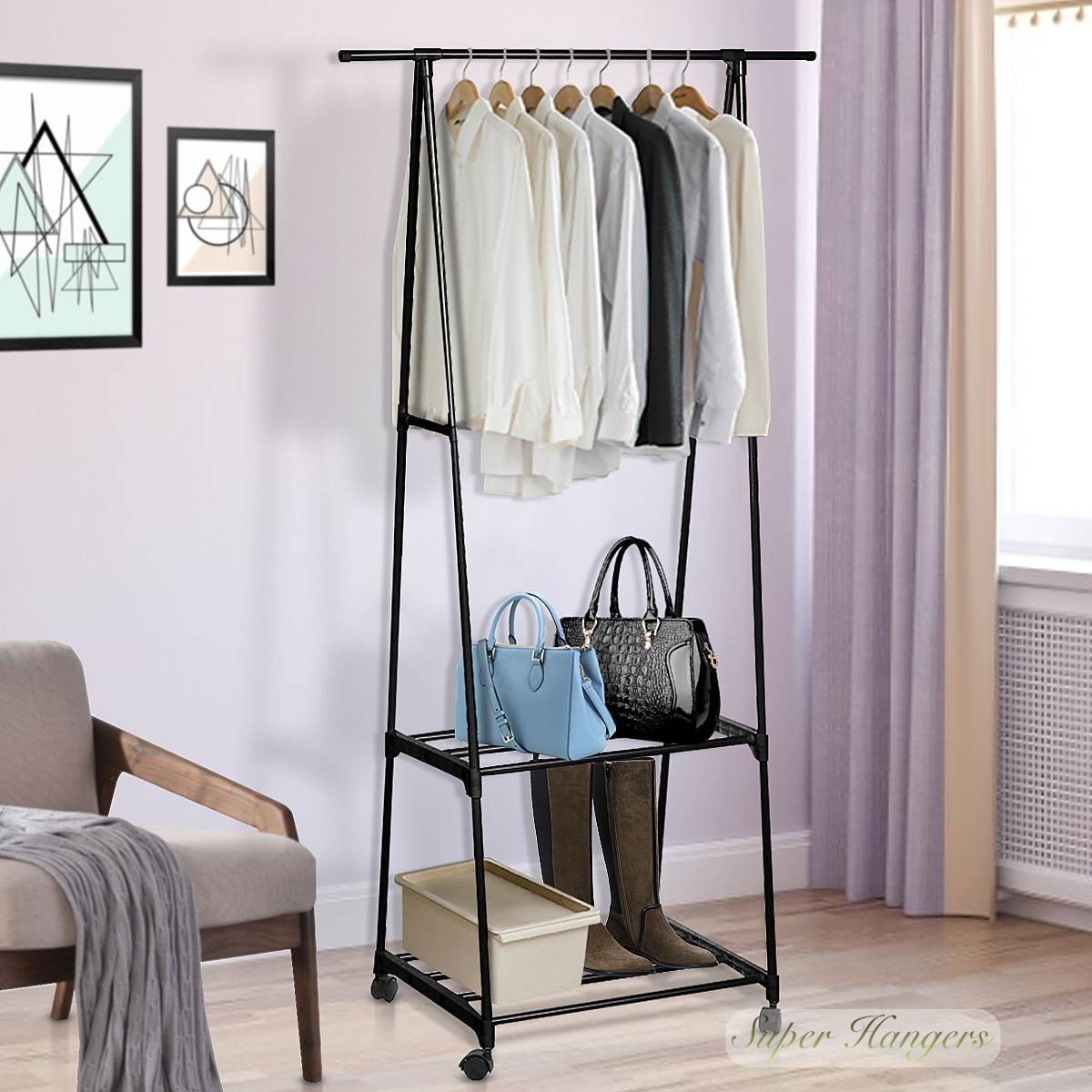 

Передвижная стойка для одежды The New Coat Rack черного цвета