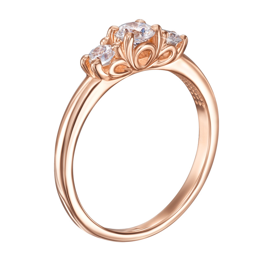 

Кольцо из красного золота с фианитами S Zirconia 000137152 16.5 размера