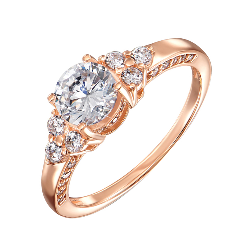 

Кольцо из красного золота с фианитами S Zirconia 000135650 16.5 размера