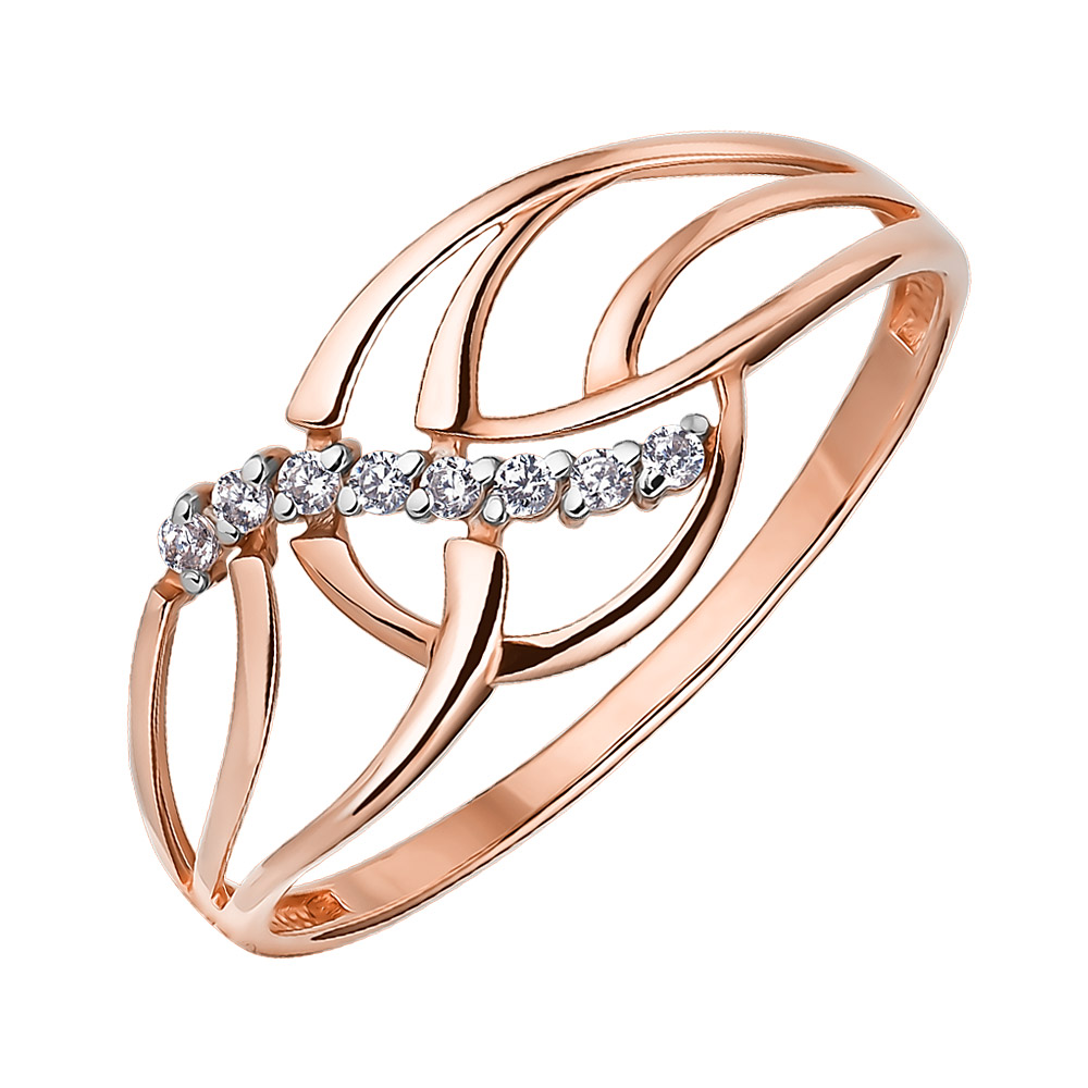 

Кольцо из красного золота с фианитами 000147951 17.5 размера