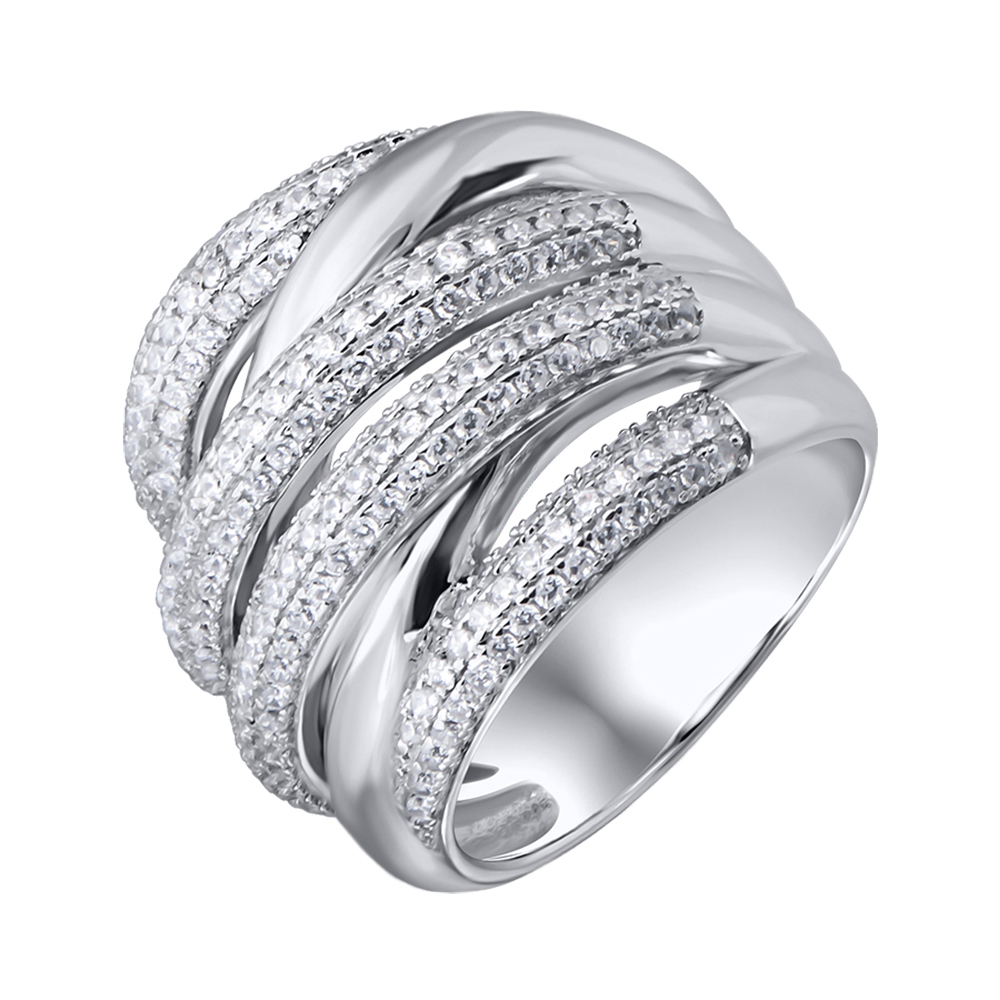 

Серебряное кольцо с фианитами 000141129 18.5 размера