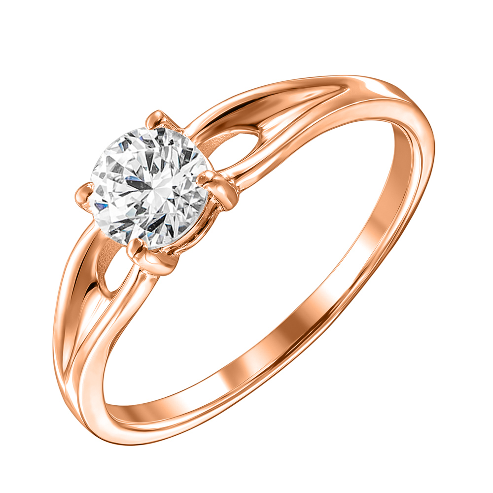 

Кольцо из красного золота с фианитом S Zirconia 000132171 18.5 размера