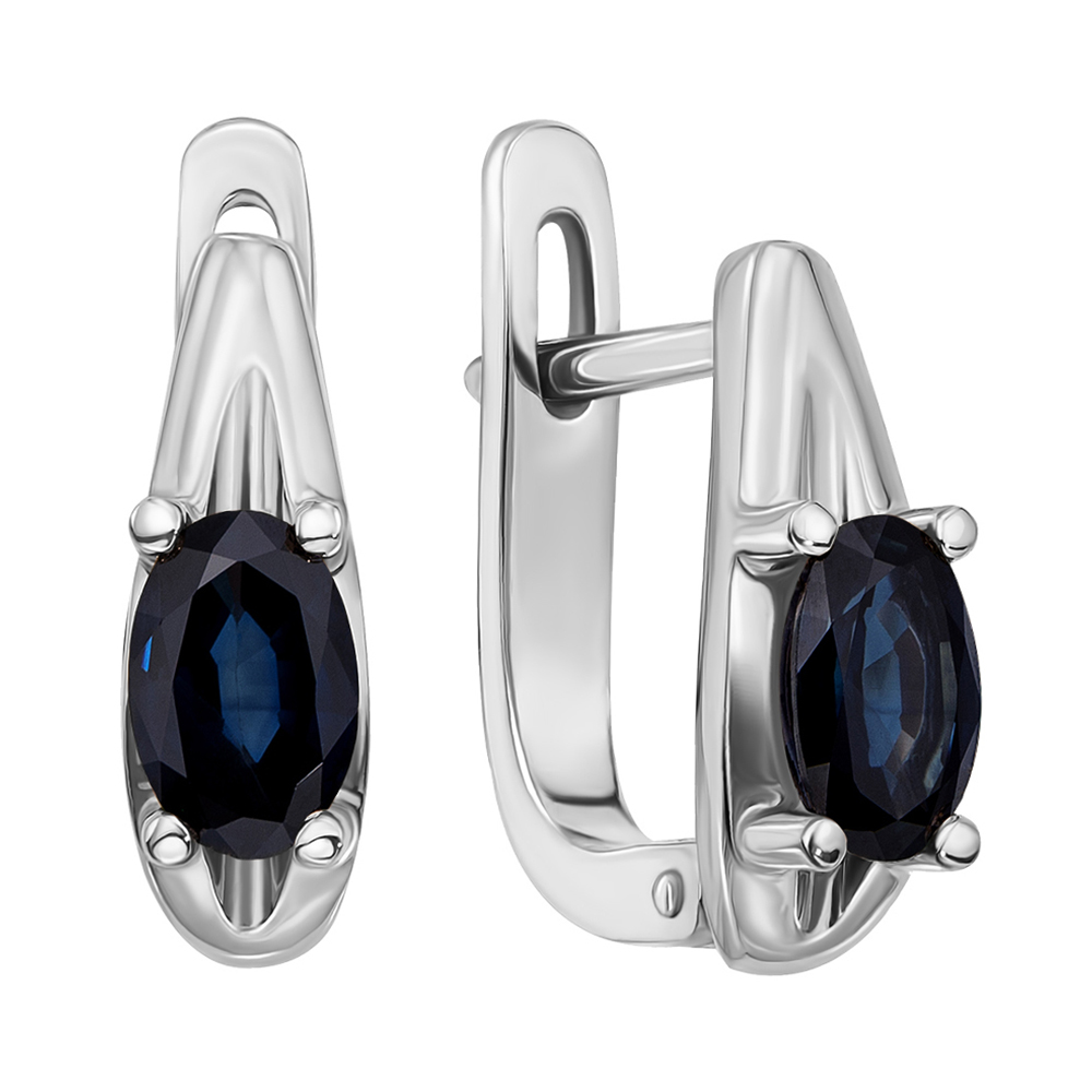 

Серьги из белого золота с сапфирами 000136986