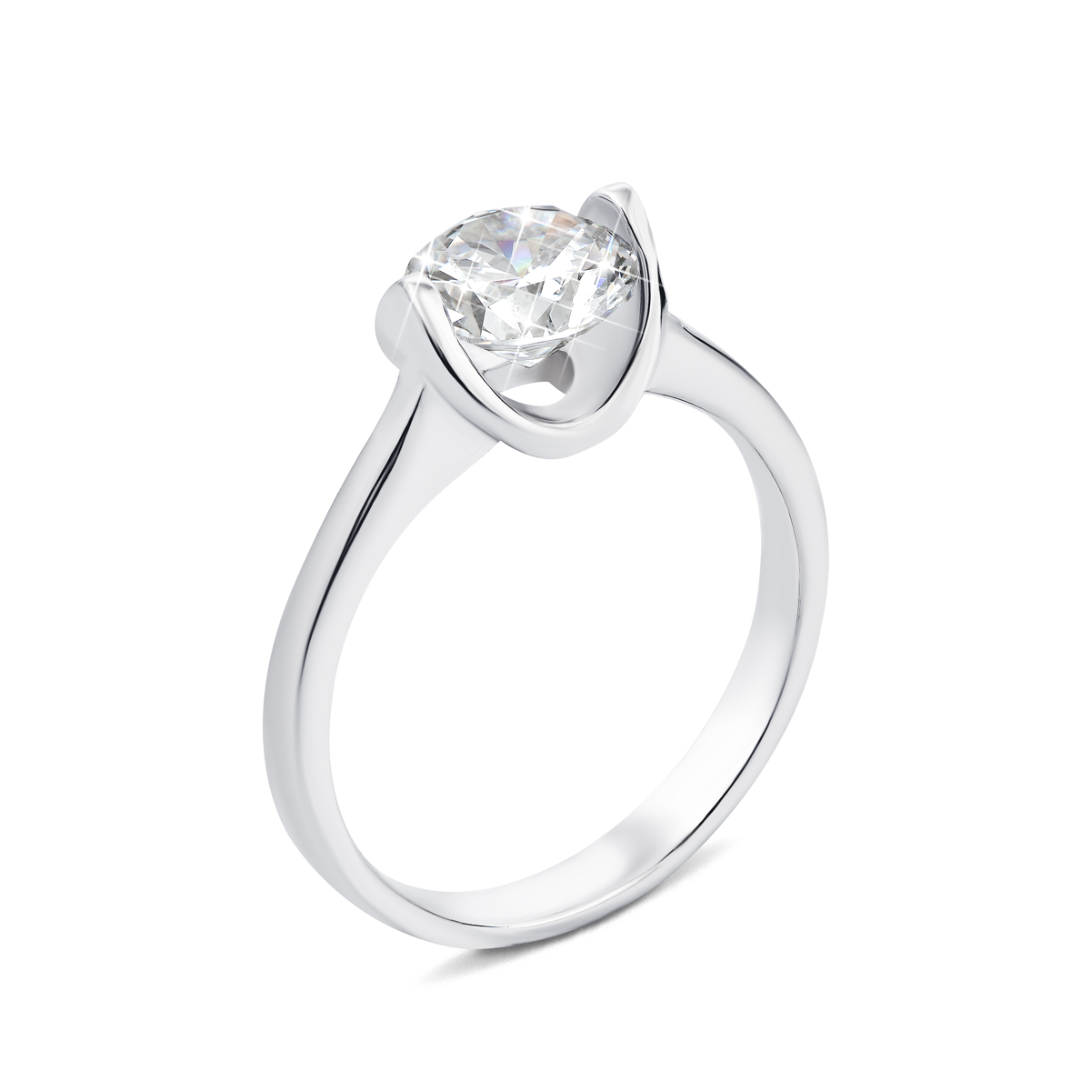 

Серебряное кольцо с фианитом 000135184 16 размера