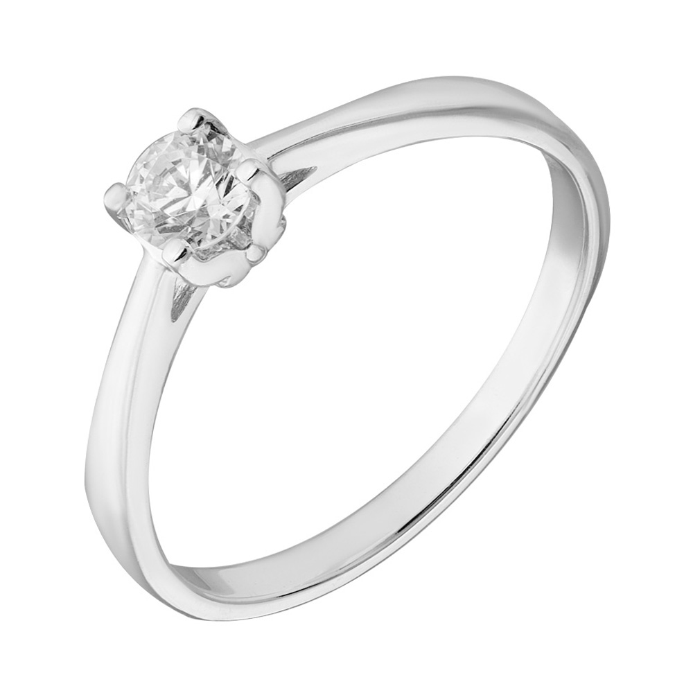 

Кольцо в белом золоте Альмира с фианитом S Zirconia 000126275 17.5 размера