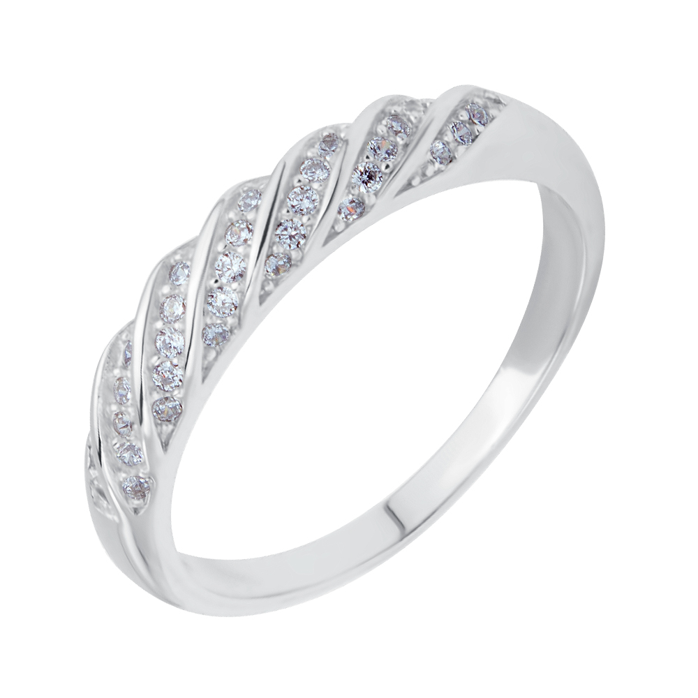 

Серебряное кольцо с белыми фианитами 000116484 16.5 размера