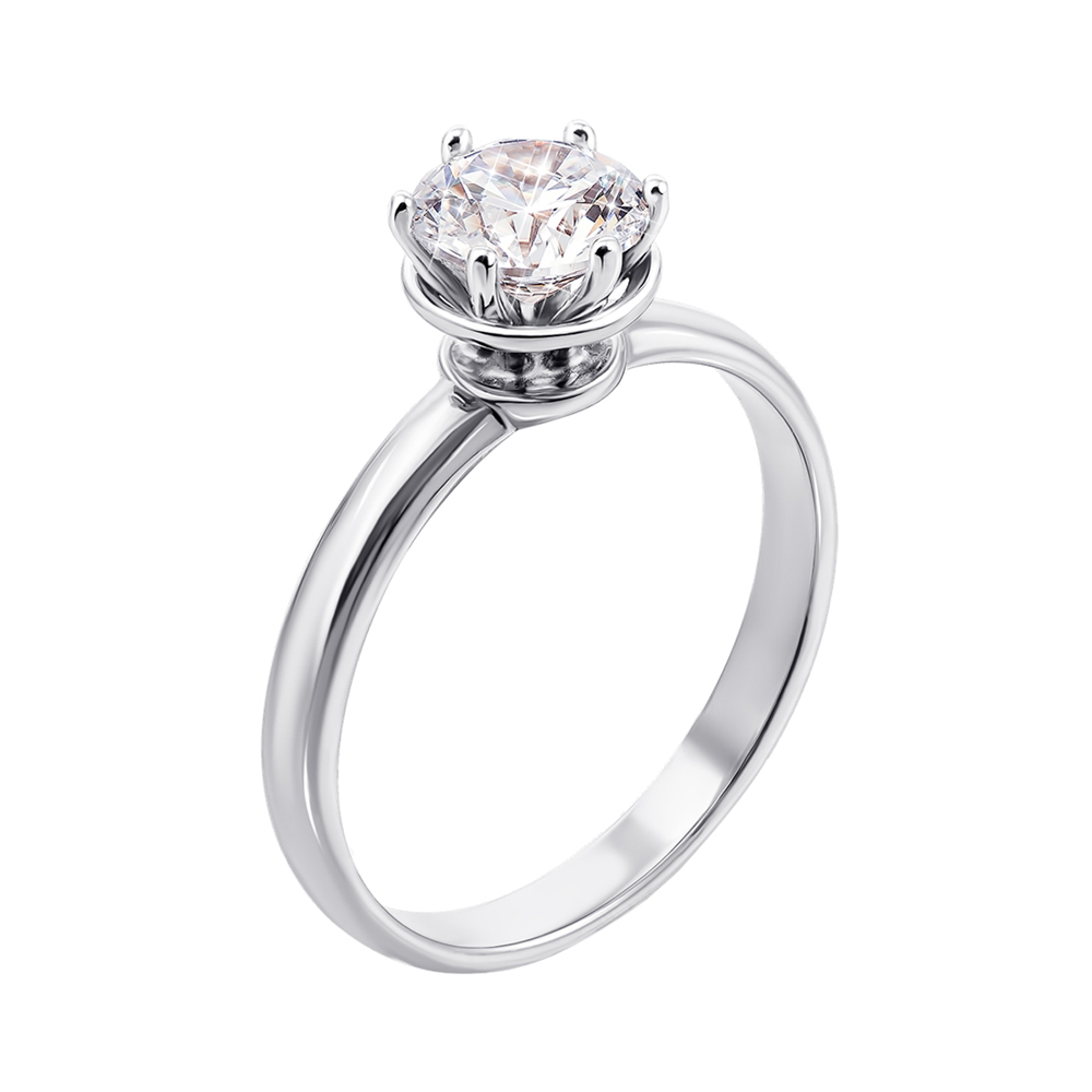 

Кольцо из белого золота с фианитом S Zirconia 000136653 16.5 размера