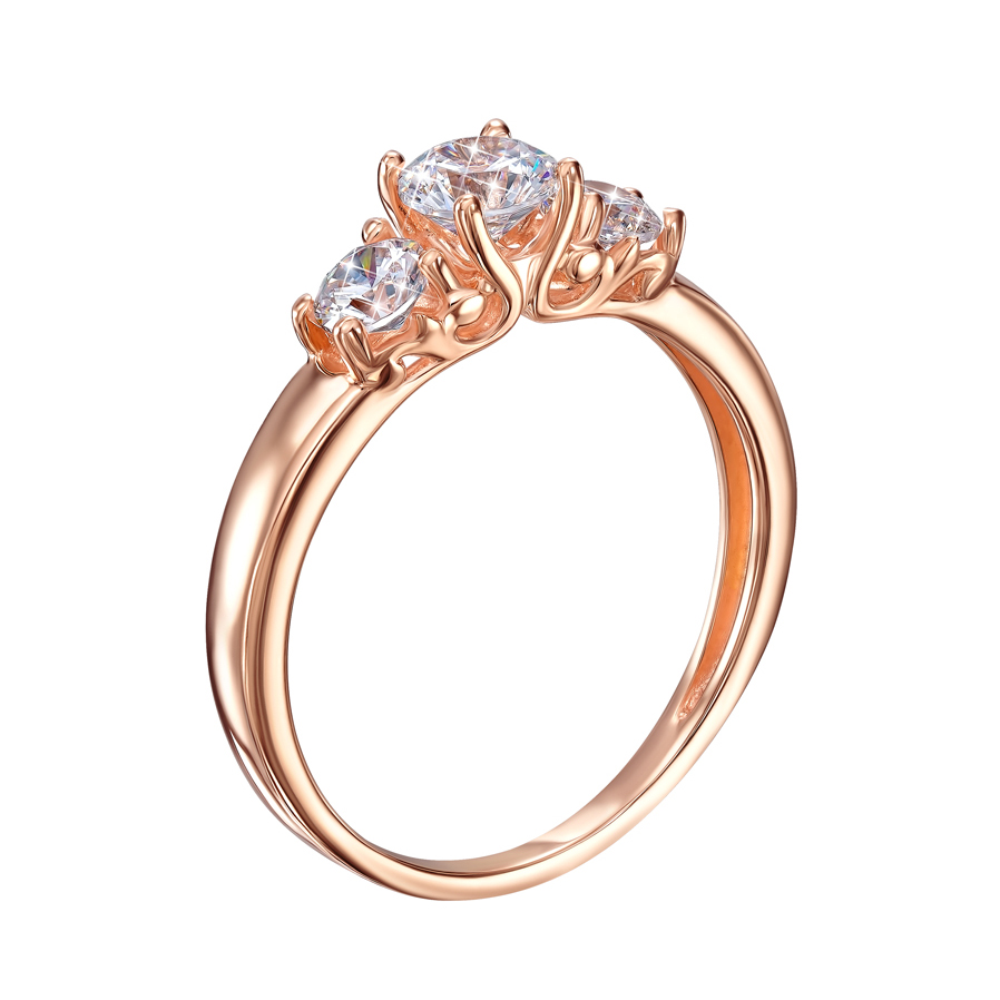 

Кольцо из красного золота с фианитами S Zirconia 000134716 19 размера
