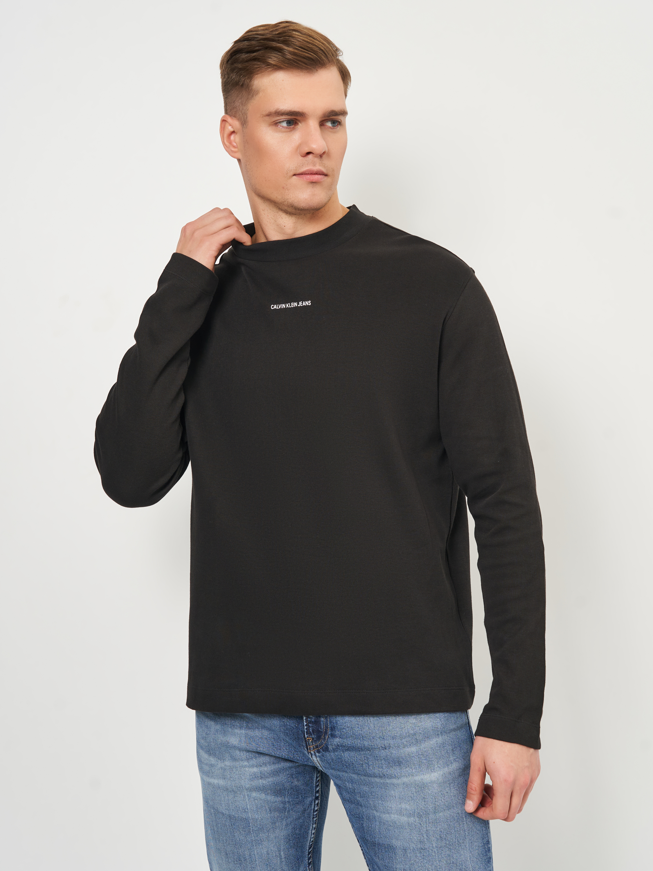 

Лонгслив Calvin Klein Jeans Micro Branding Rib Ls Tee J30J318646-BEH  Black, Лонгслив Calvin Klein Jeans Micro Branding Rib Ls Tee J30J318646-BEH S Black