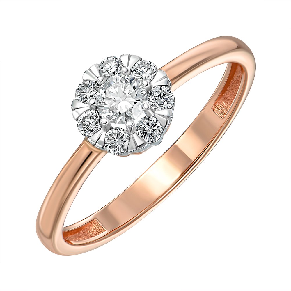 

Кольцо из комбинированного золота с бриллиантами 000150969 17 размера