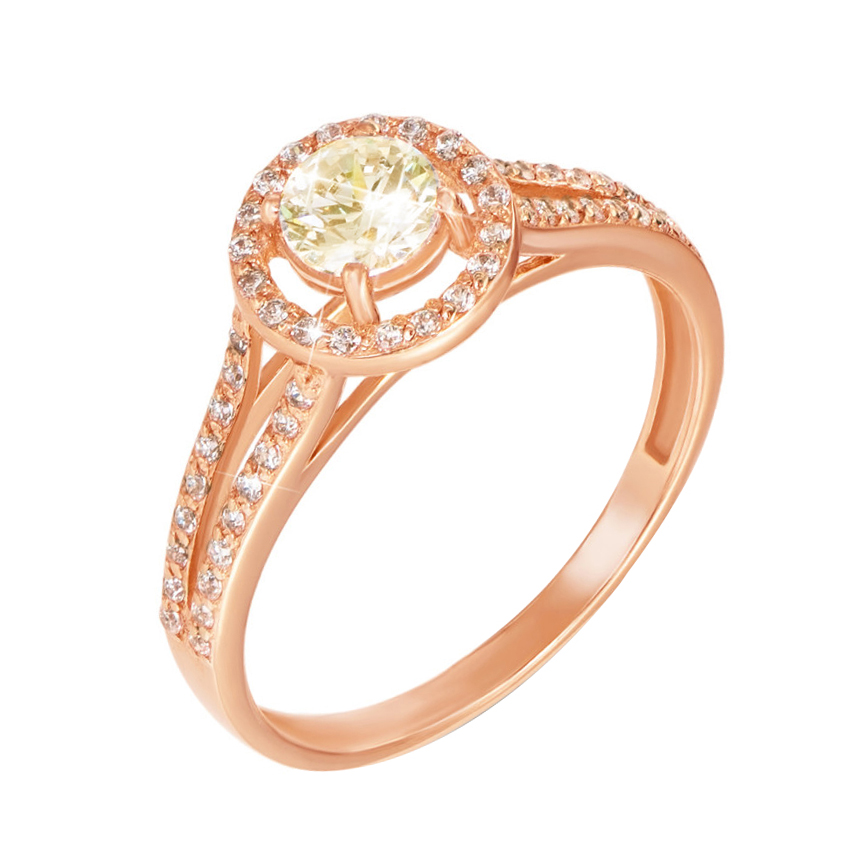 

Кольцо из красного золота с фианитами S Zirconia 000129038 18.5 размера
