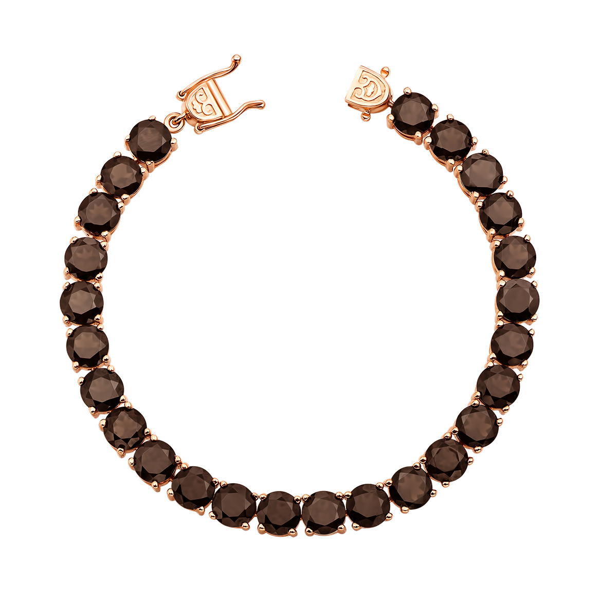 

Браслет из красного золота с раухтопазами 000136483 18 размера