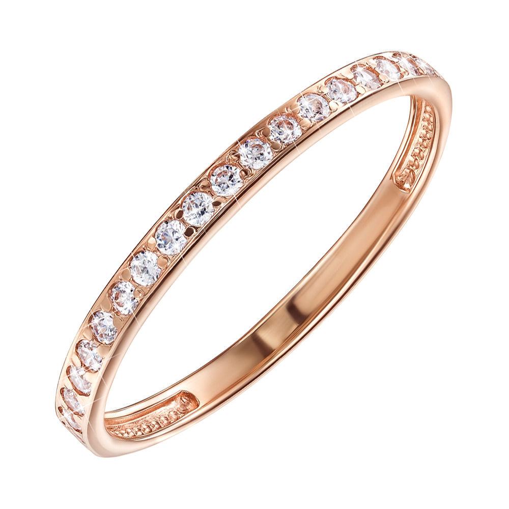 

Кольцо из красного золота с фианитом S Zirconia 000138367 17 размера