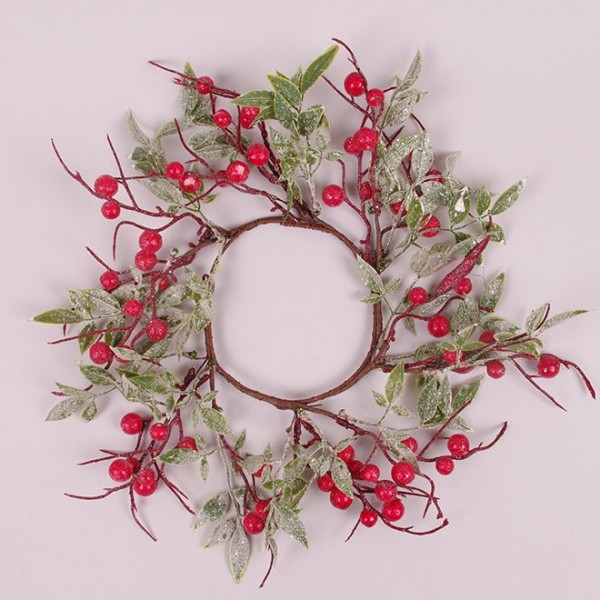 

Веночек Новогодний с красными ягодками 35 см. Flora 75860 (NAT07843)