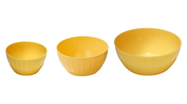 

Миски пластиковые DELICIA набор 3 шт. желтый 630364.12