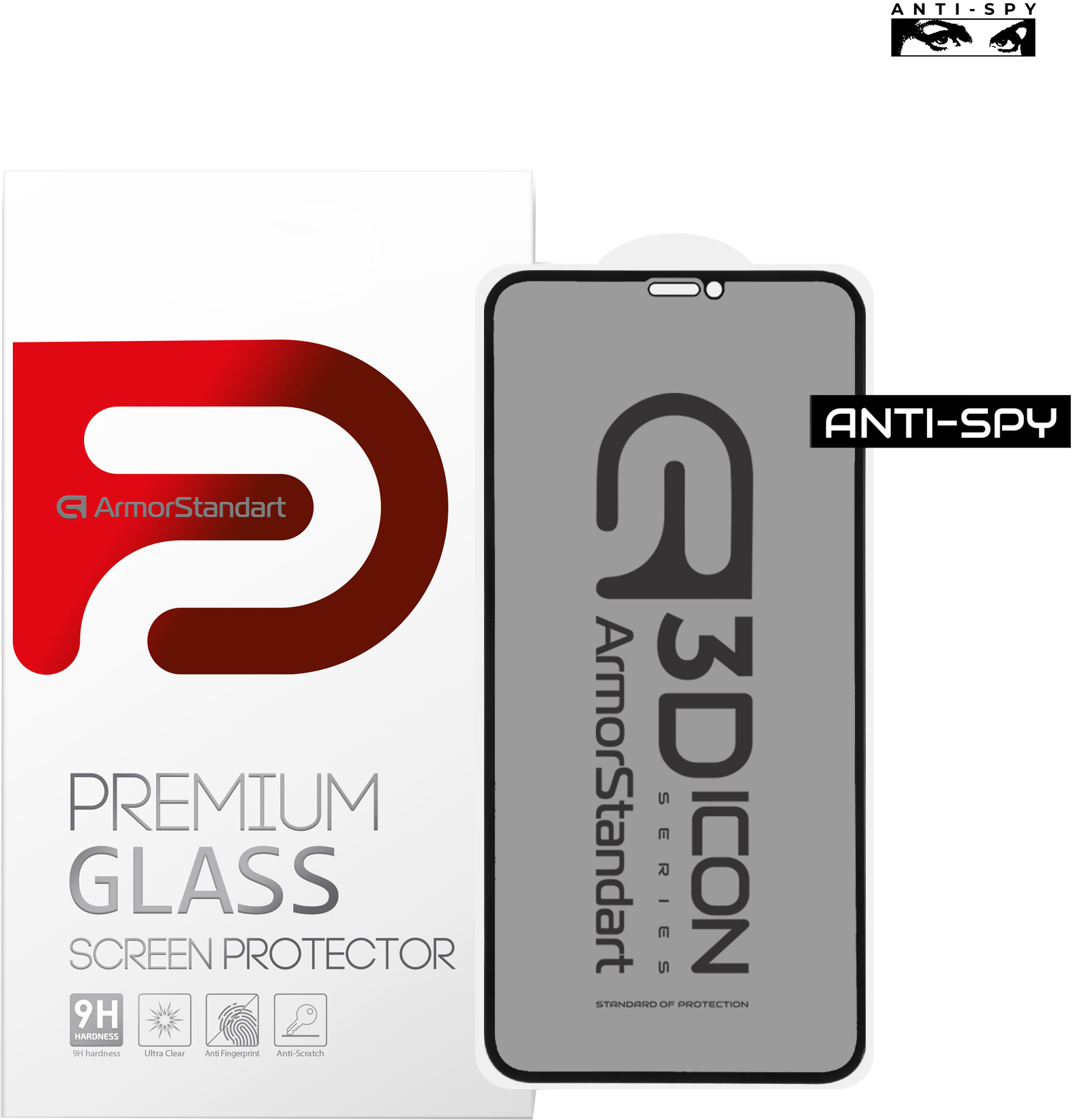 

Защитное стекло ArmorStandart Icon 3D Anti-spy для Apple iPhone 11/XR Black (ARM56128-GI3D-BK)