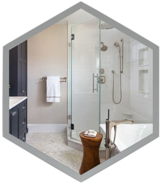 

Зеркало J-Mirror Hexagon Alu 81x70