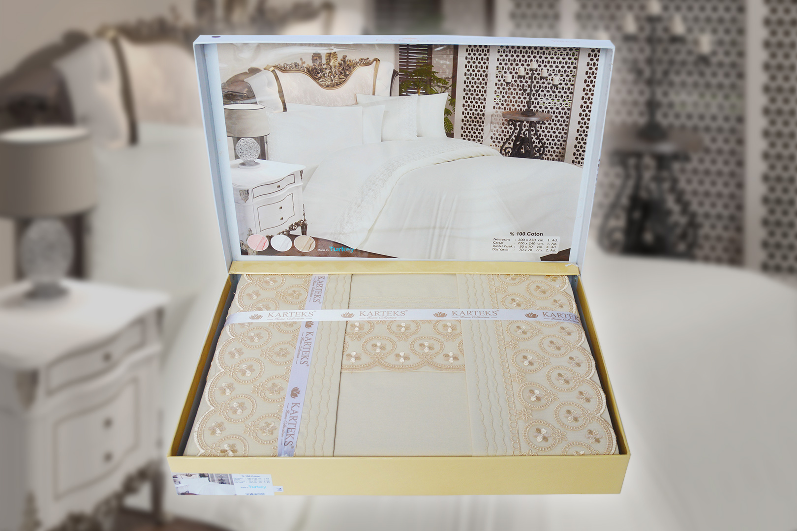 

Постільна білизна Karteks Percal lux 200x220 Wedding v3 (2110-03-1)