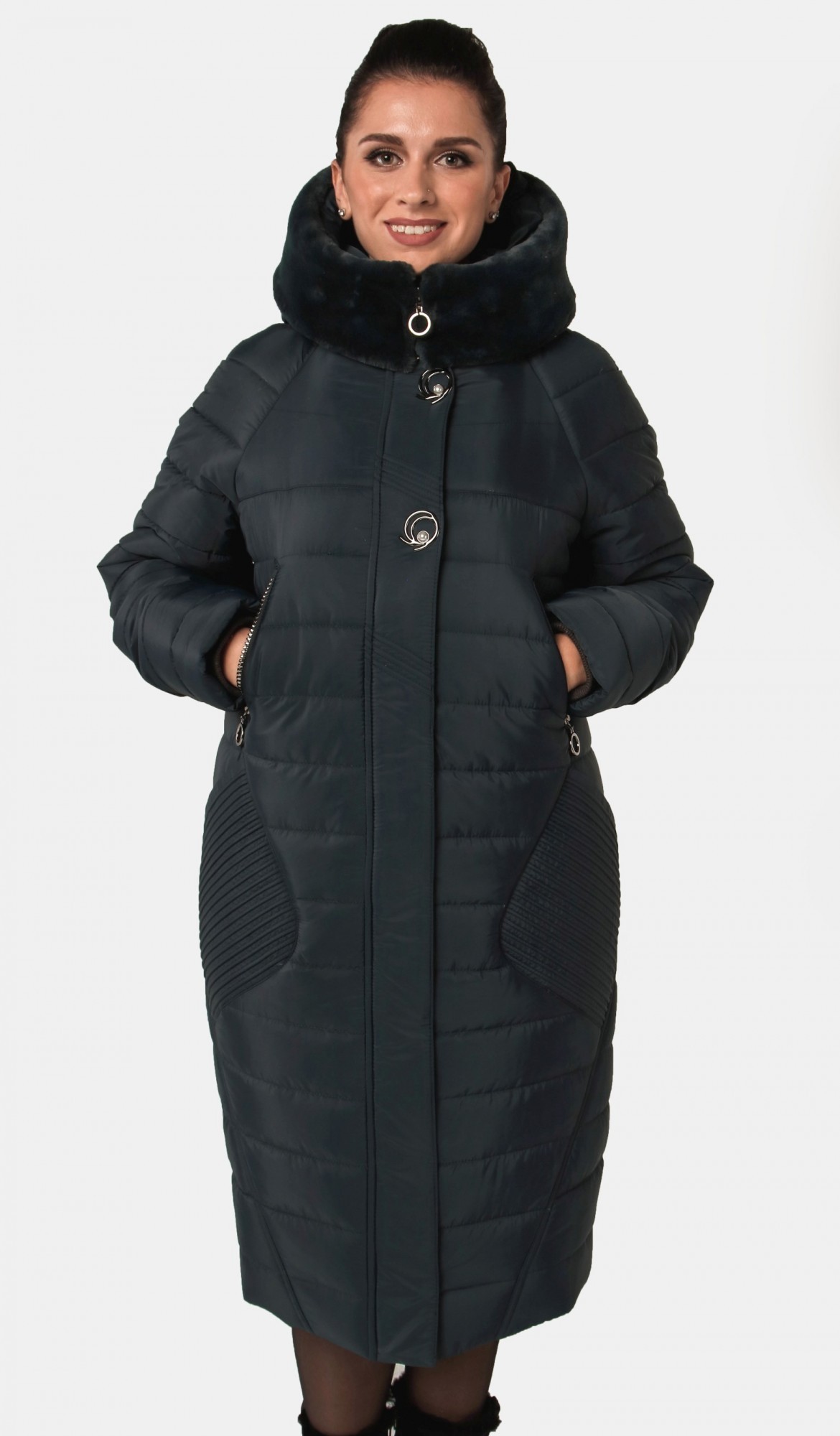 

Пуховик Snow Bee М-178  Темно-синий, Пуховик Snow Bee М-178 60 Темно-синий