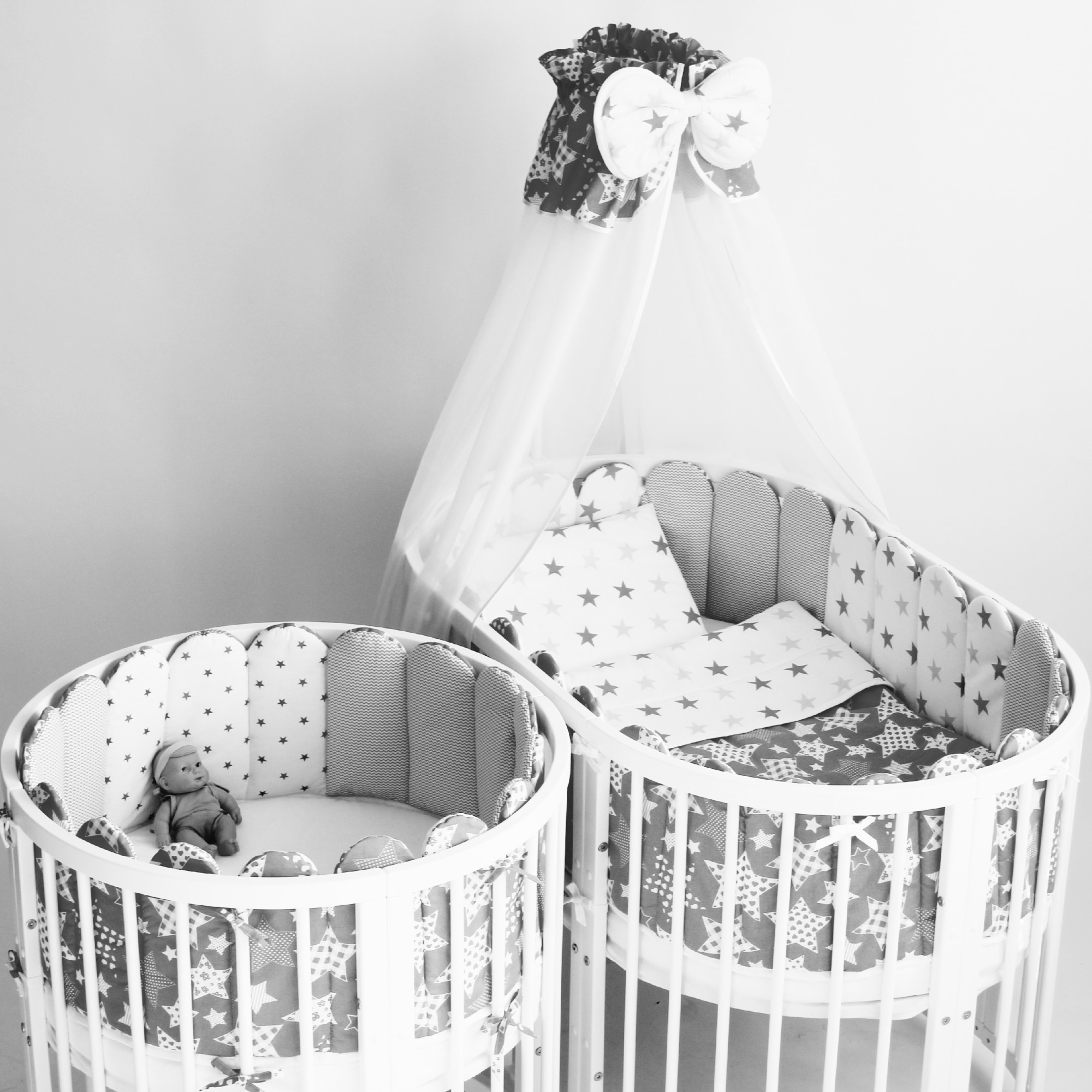 

Классический постельный набор BabyKomfort 2в1 "Колорит-Звездопад" серый
