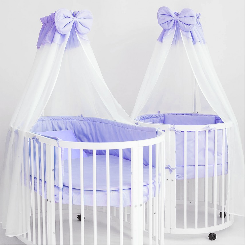 

Классический постельный набор BabyKomfort 2в1 Польский хлопок однотонный сиреневый