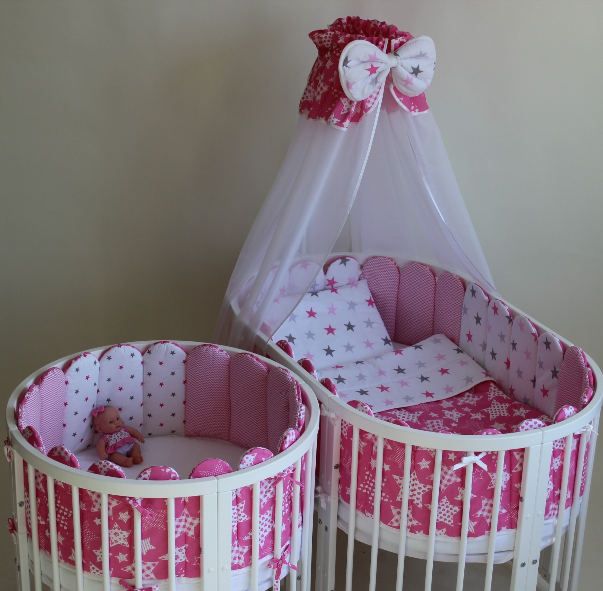 

Классический постельный набор BabyKomfort 2в1 "Колорит-Звездопад" розовый