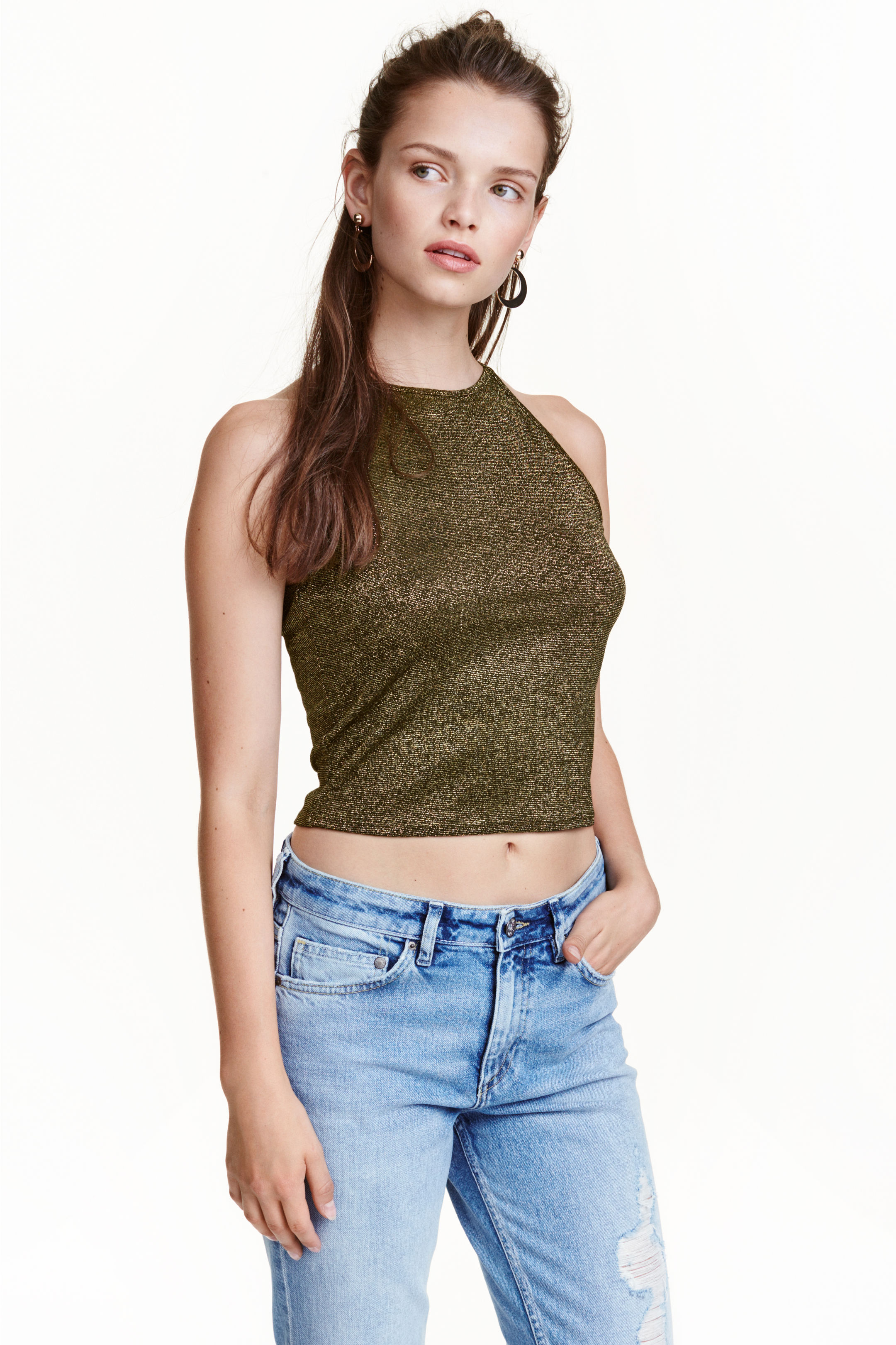 

Топ H&M L Золотистый 4209374RP2_золотистый