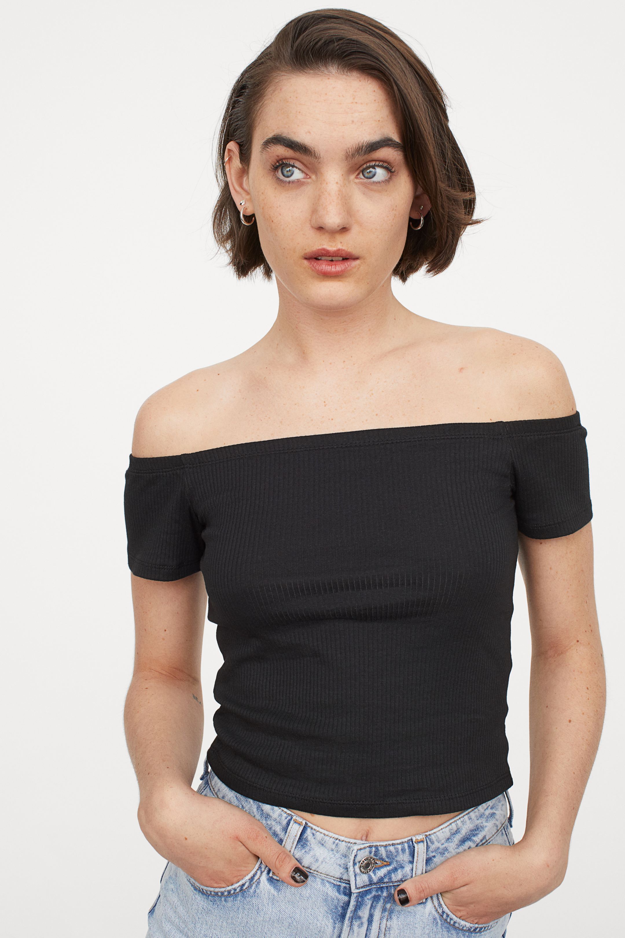 

Топ H&M L Черный 5768979RP5_черный