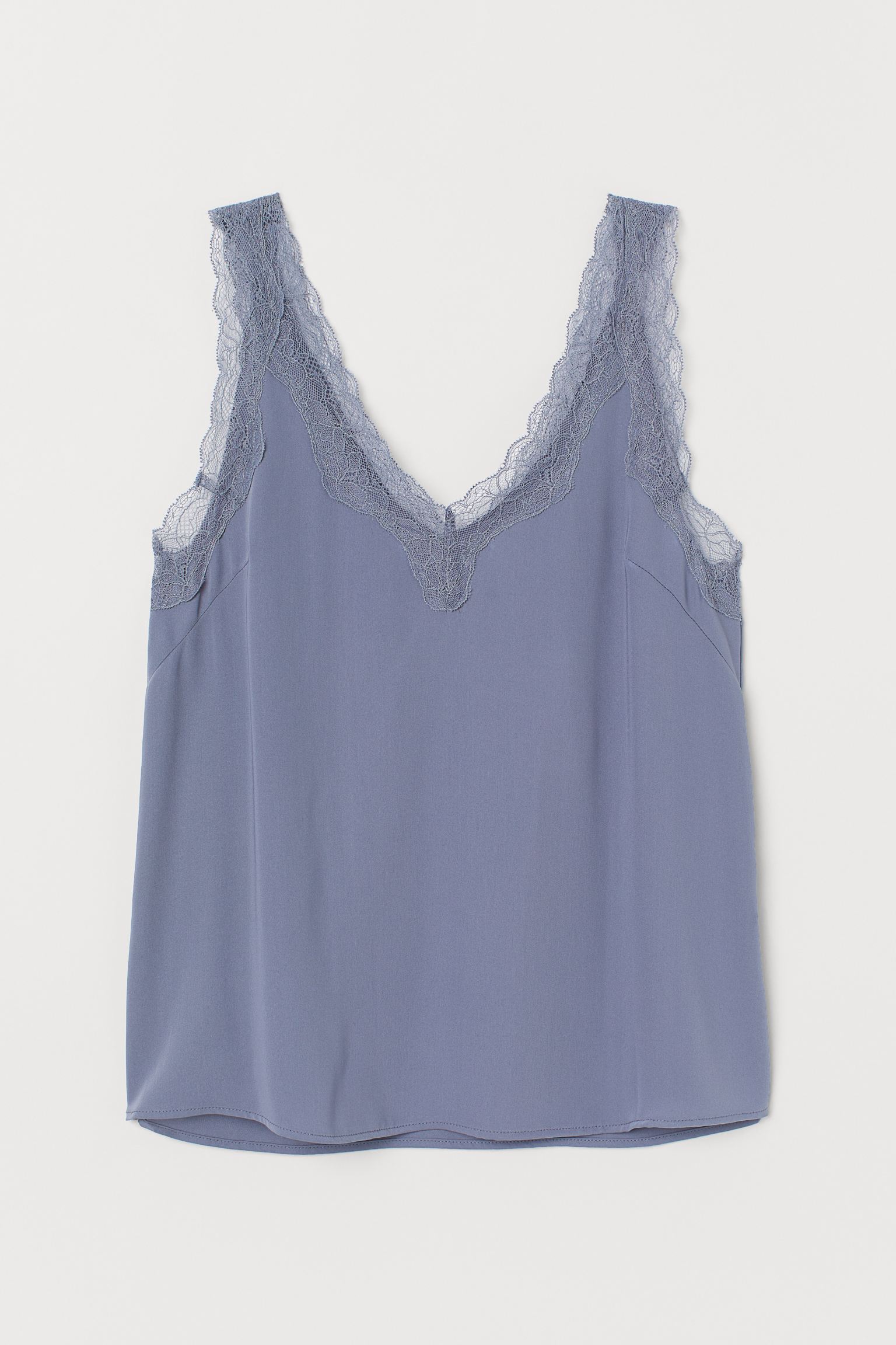 

Топ с кружевом H&M 36 серо-голубой 7736020sm_серо-голубой