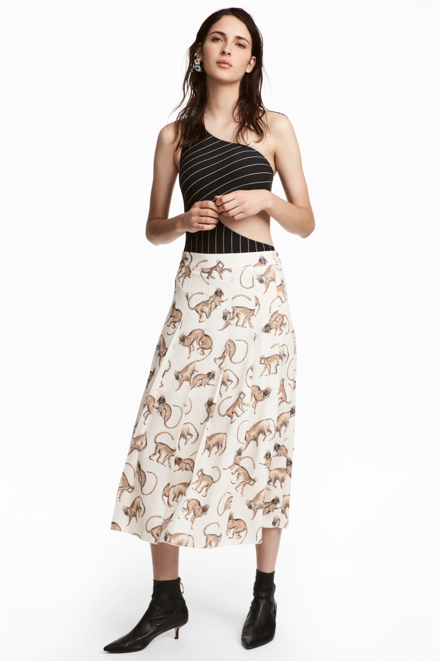 

Юбка H&M 36 молочный с рисунком 5536856RP6_молочный с рисунком
