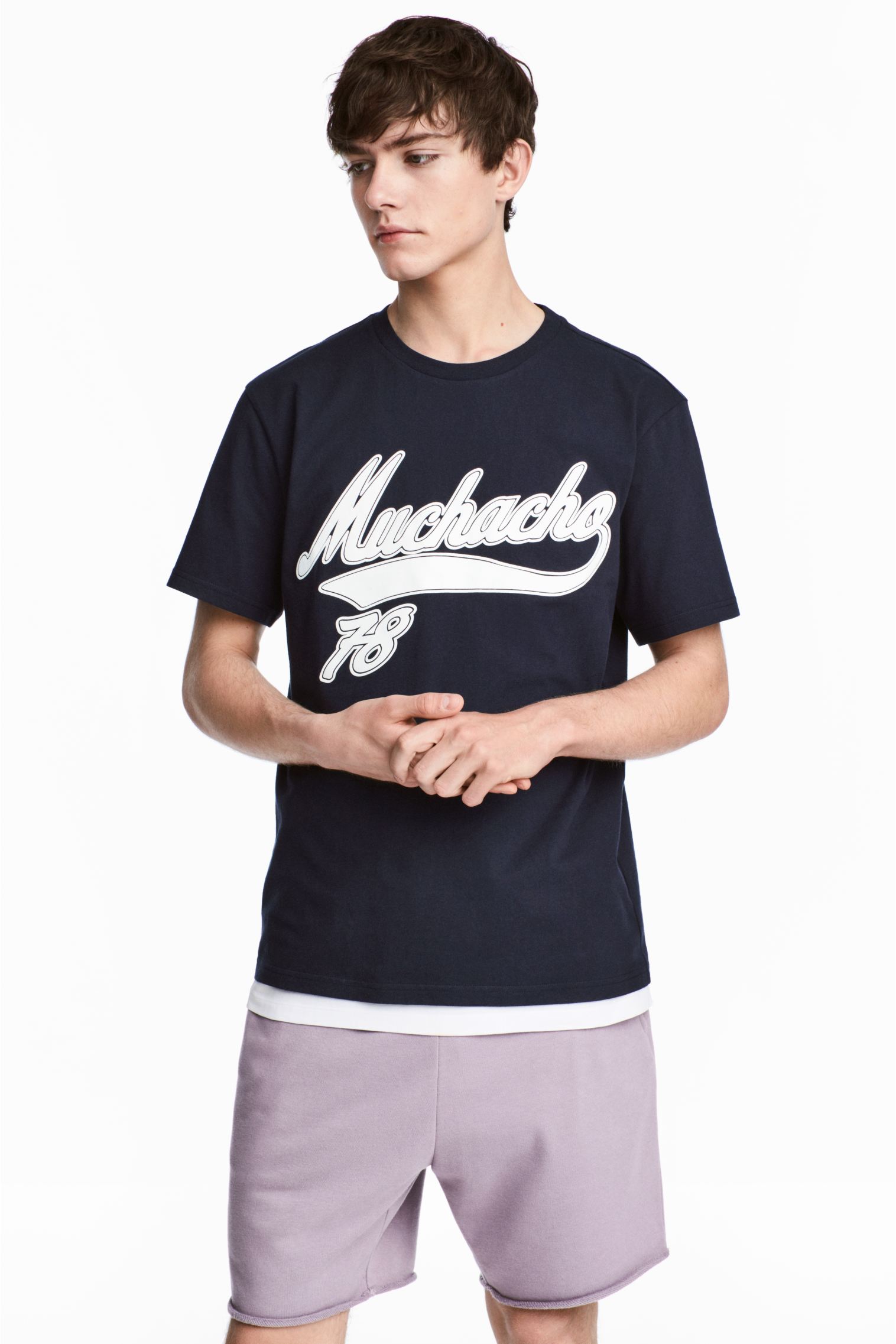 

Футболка H&M S Темно-синий 5003946RP21_темно-синий