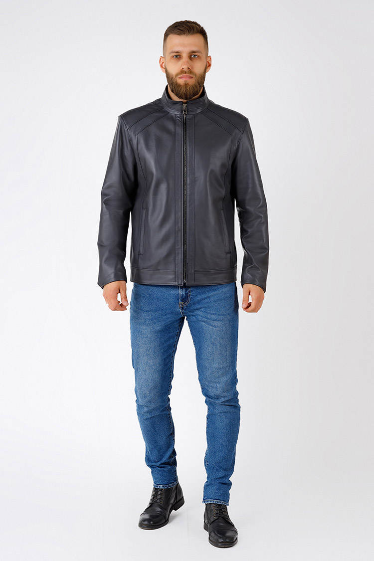 

Куртка 100 leather Ml-3 3XL Серая 250010008