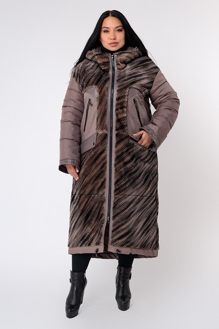 

Дубленка Rose gialle 589/kps L Темная бежевая 273370003