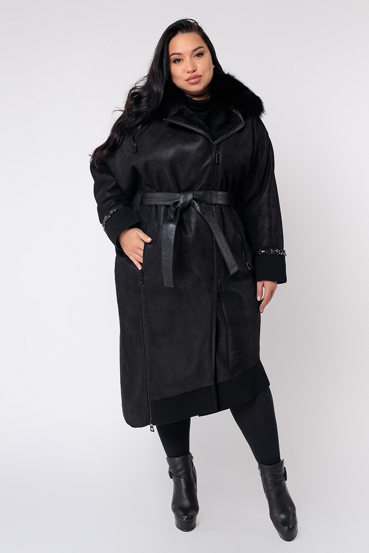 

Дубленка Rose gialle 659  Черная 272600003, Дубленка Rose gialle 659 L Черная 272600003